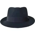 Borges & Scott B&S Premium Doyle - Teardrop Fedora Hat - 100% Wool Felt - Crusha