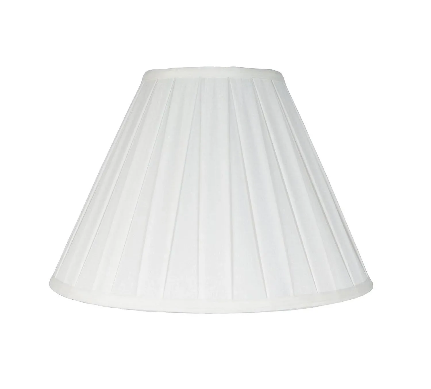 Urbanest Softback Empire Box Pleat Lampshade, Faux Silk, 6x14x9", Off White, Spider