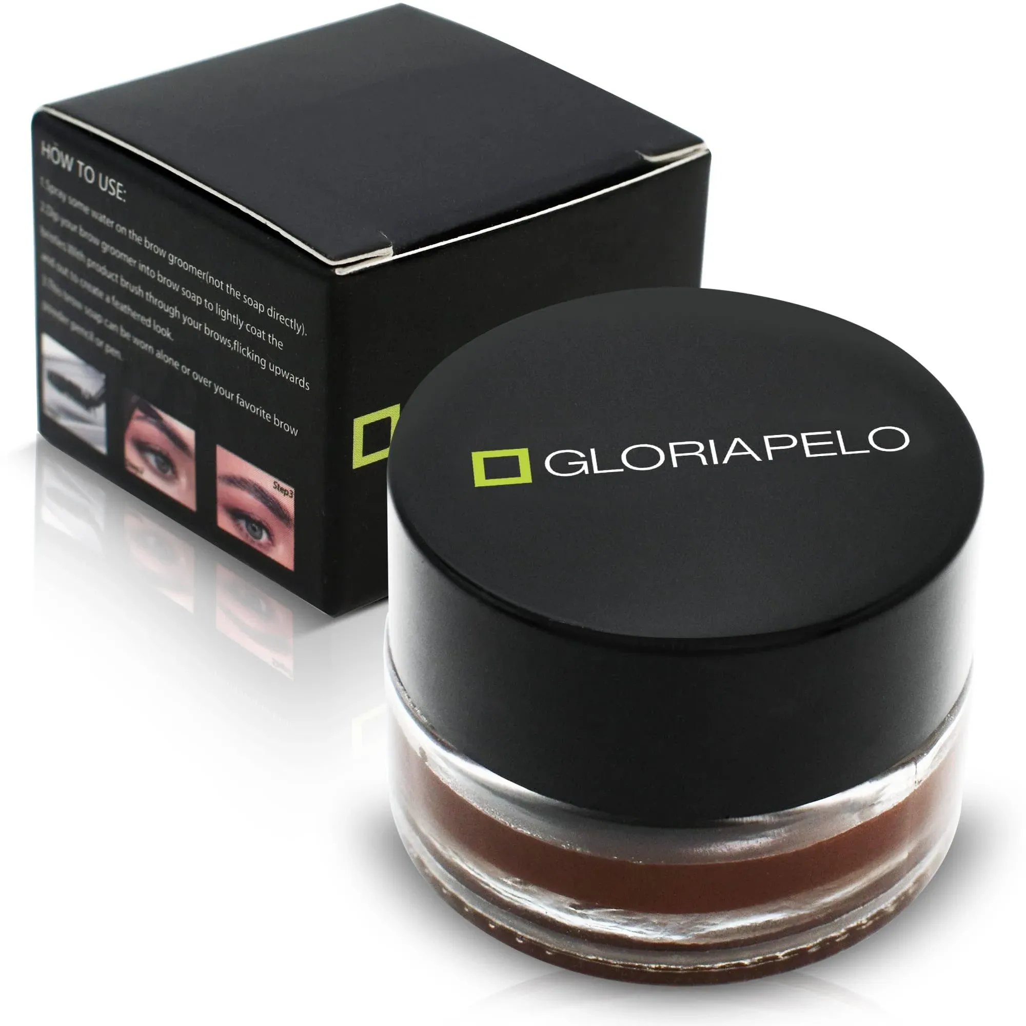 Gloriapelo Eyebrow Gel Natural Brow Pomade for Brow Styling and Shaping, Brown