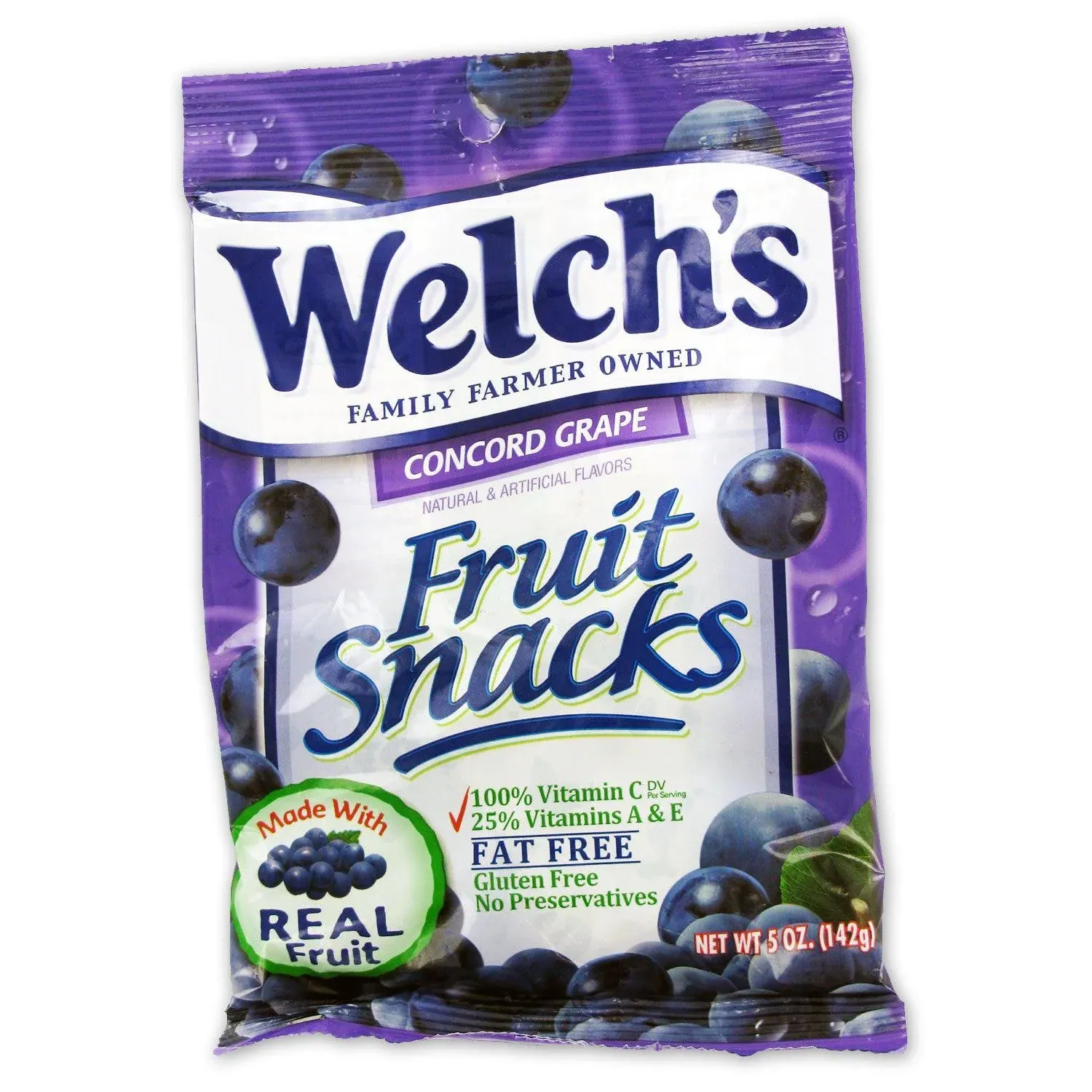 Welchs Grape Fruit Snacks, 5-Ounce Pack of 12