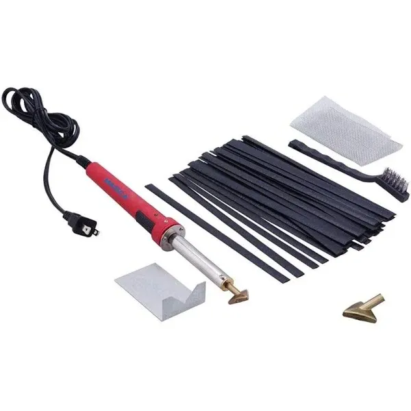 Massca Plastic Welding Kit with Welder Rods Reinforcing Mesh Hot Iron Stand and ...