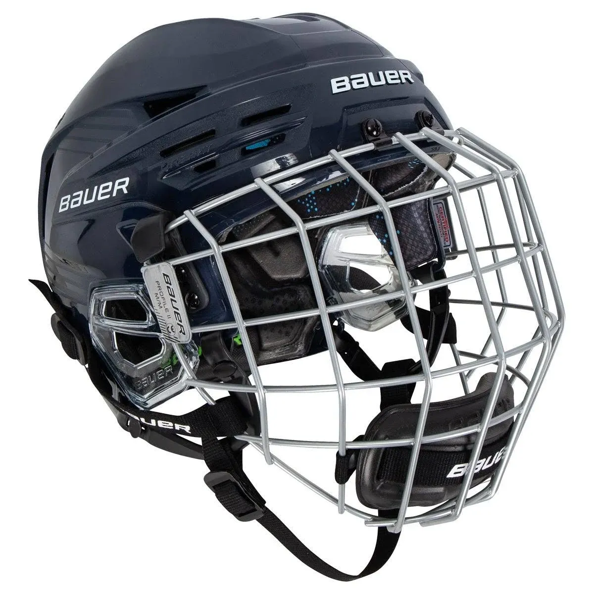 Bauer Re-Akt 85 Hockey Helmet Combo - Navy - L