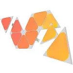 Nanoleaf Shapes WiFi and Thread Smart RGBW 16M+ Color LED Dimmable Gaming and Home Decor Wall Lights Expansion Pack (Mini Triangles (10 Pack))