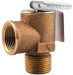 Watts Regulator 0342692 Boiler Relief Valve 3/4&#034; 30Psi, bronz