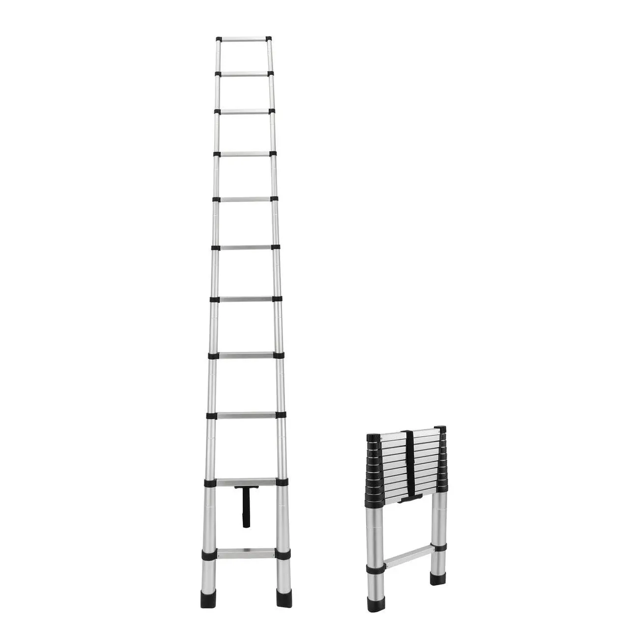 RecPro RV Aluminum Telescoping Ladder | Collapsible Extension Ladder (10.5 F)