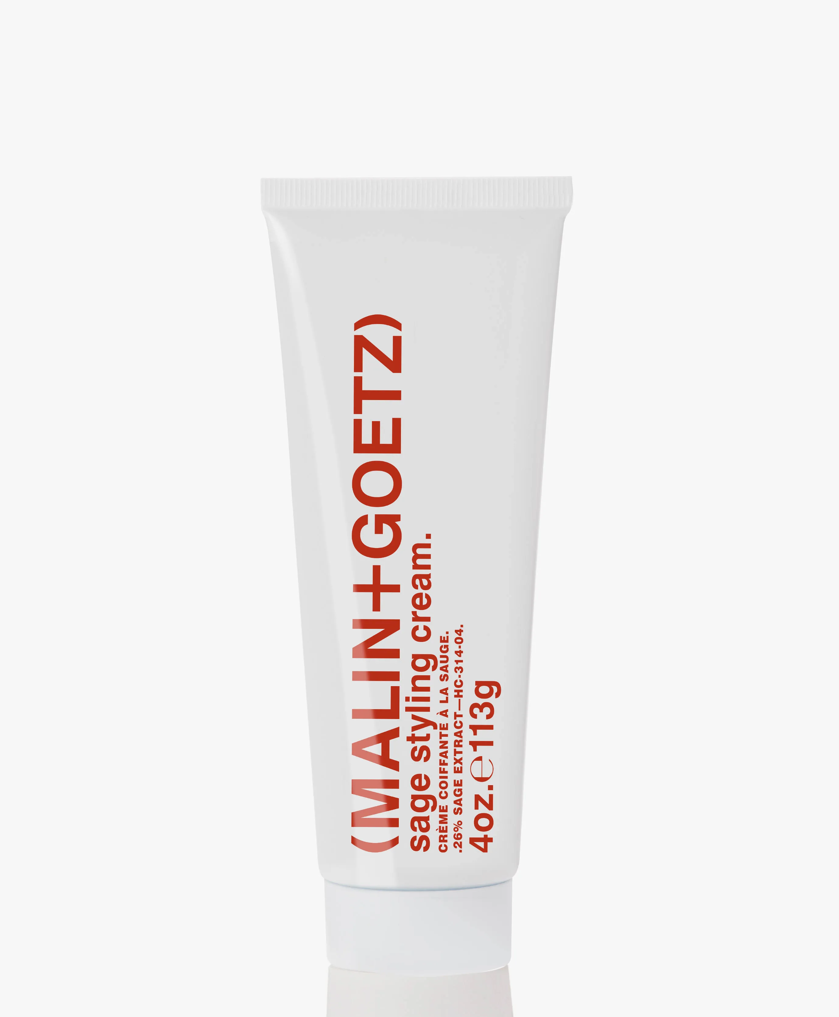 Malin + Goetz sage styling cream, lightweight, versatile for all hair types & textures. Smoothes, tames frizz, defines curls, shine without residue. natural fragrance. vegan and cruelty-free