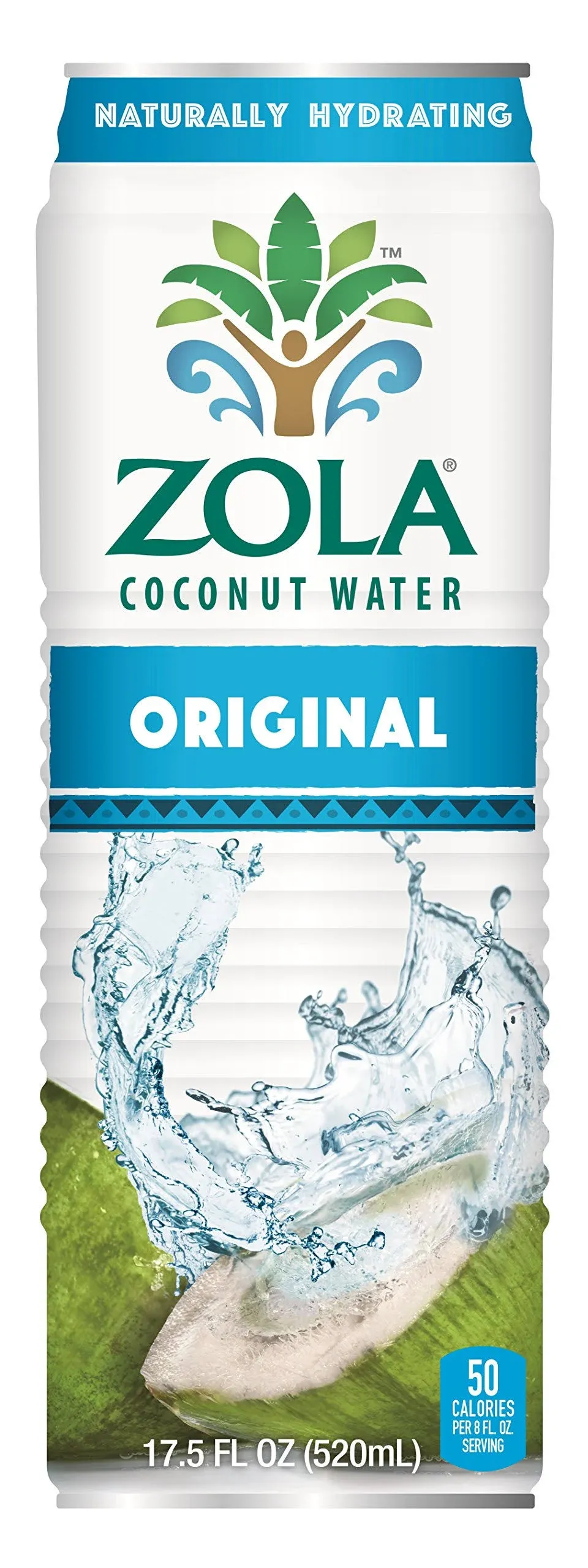 Zola 100% Pure Coconut Water 17.5 Fl Oz Pack of 12