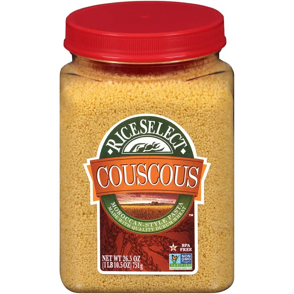 RiceSelect Original Couscous 4-Pack - Moroccan-Style<wbr/>, 26.5 oz Jars