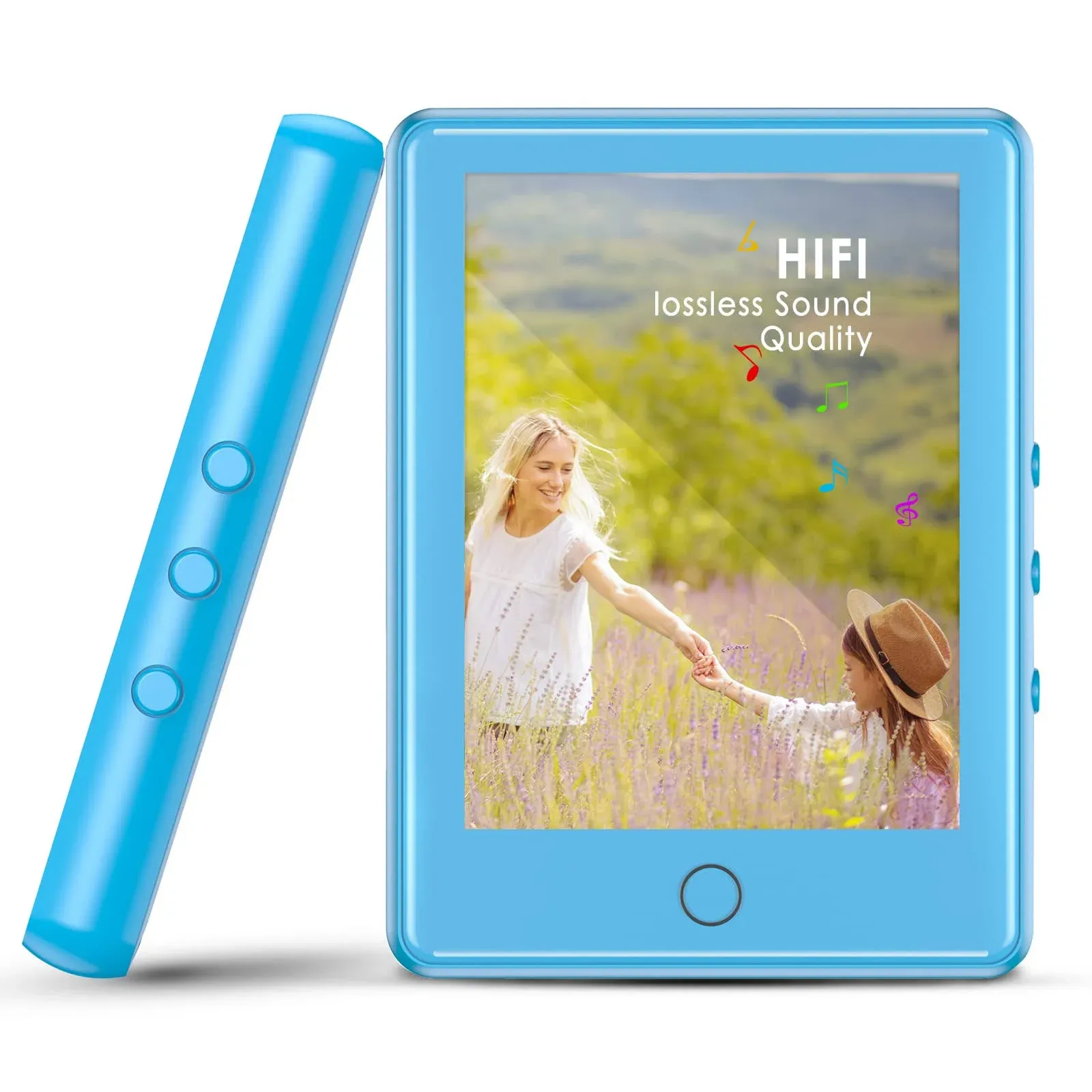 YFFIZQ 96GB MP3 Player with Bluetooth 5.1,2.8'' Full Touch Screen MP4 MP3 Player with Speaker,Portable HiFi Lossless Sound MP3 Music Player with FM Radio