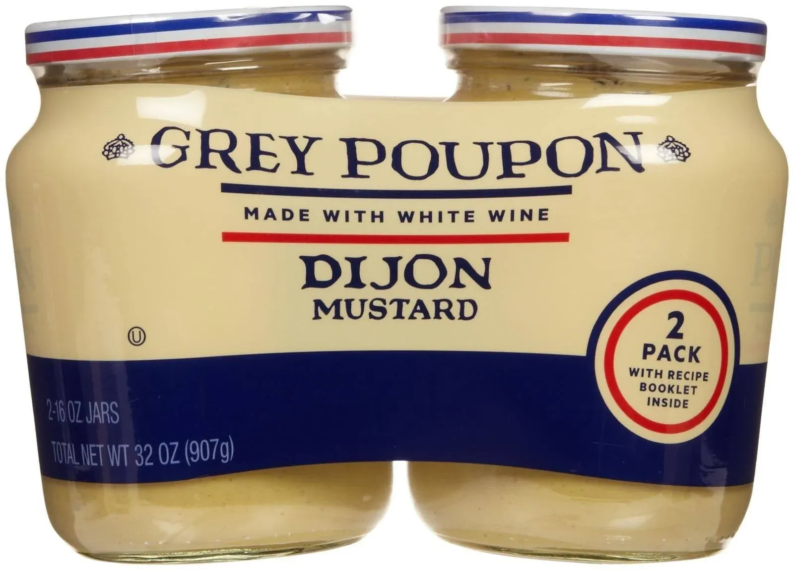 Grey Poupon Dijon Mustard 2 Pack 16oz Each Total 32oz