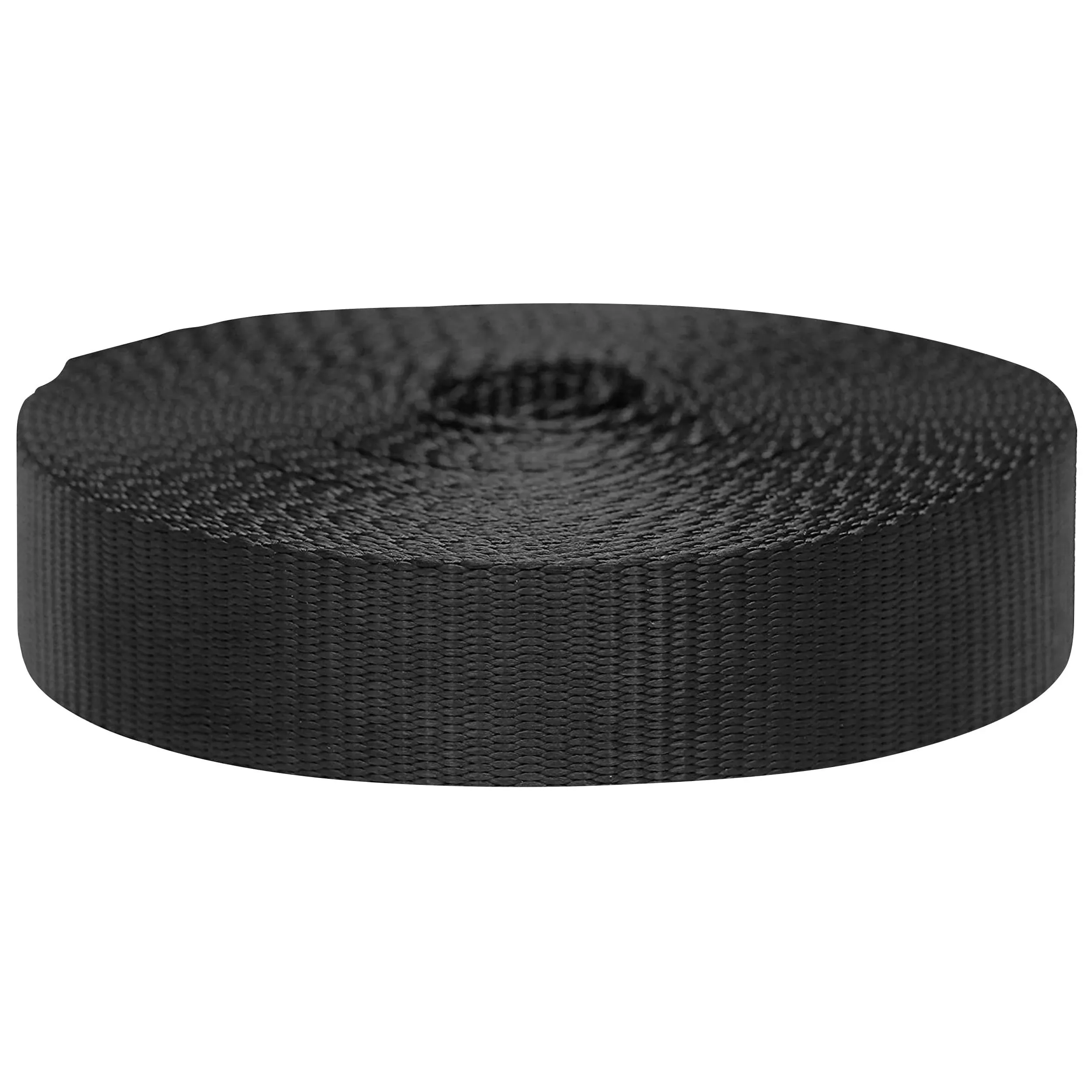 Strapworks Flat Nylon Webbing 1.5 inch by 20 Yard, Black, Size: 20 Yards