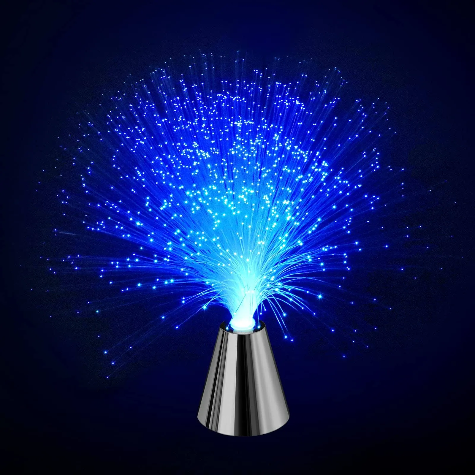 PEN&amp;H Sensory Fiber Optic Lamp - LED Color Changing with Cone Base - Fiber Op...