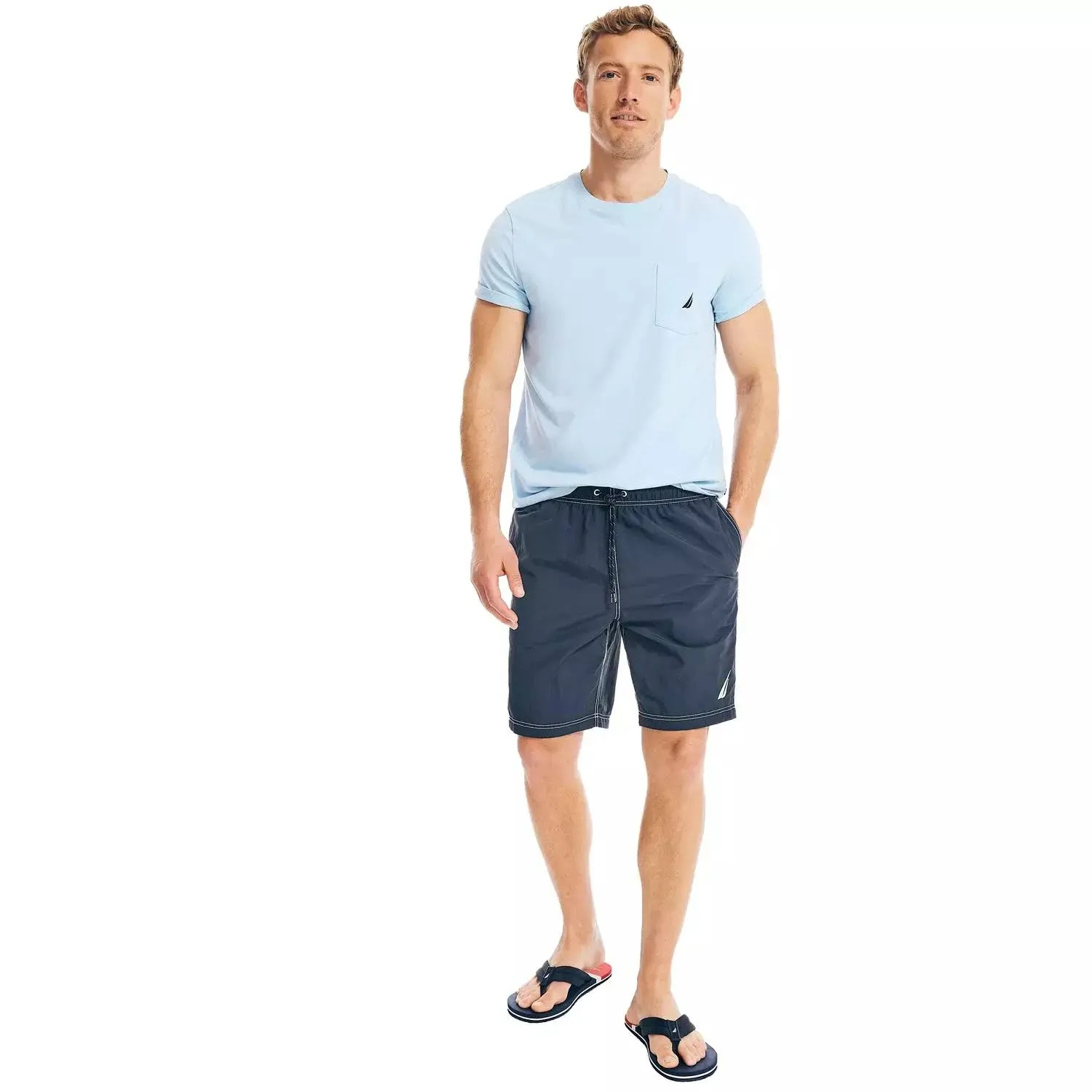 Nautica Quick Dry Signature Swim Trunks Navy Blue