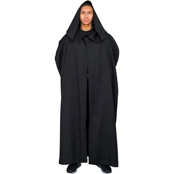 Adult Unisex Jedi Black Robe with Hood