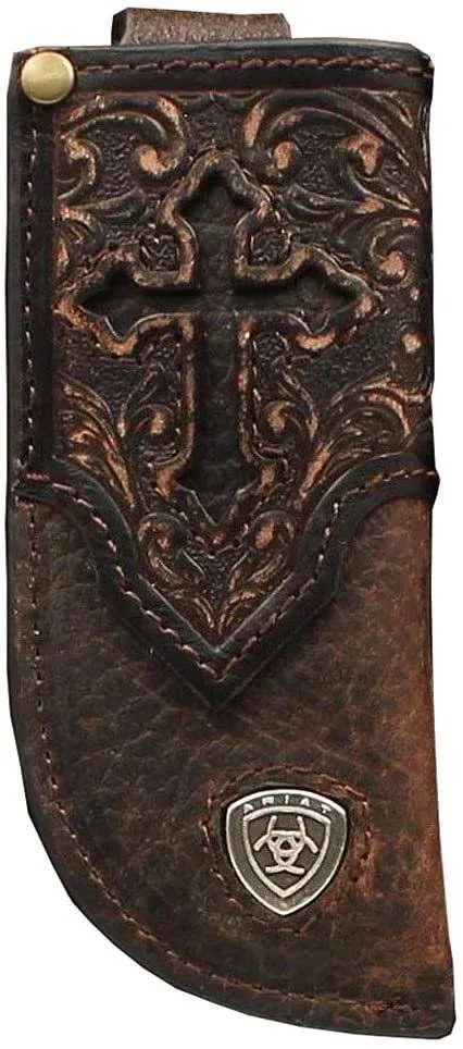 Ariat Cutout Cross Leather Knife Sheath