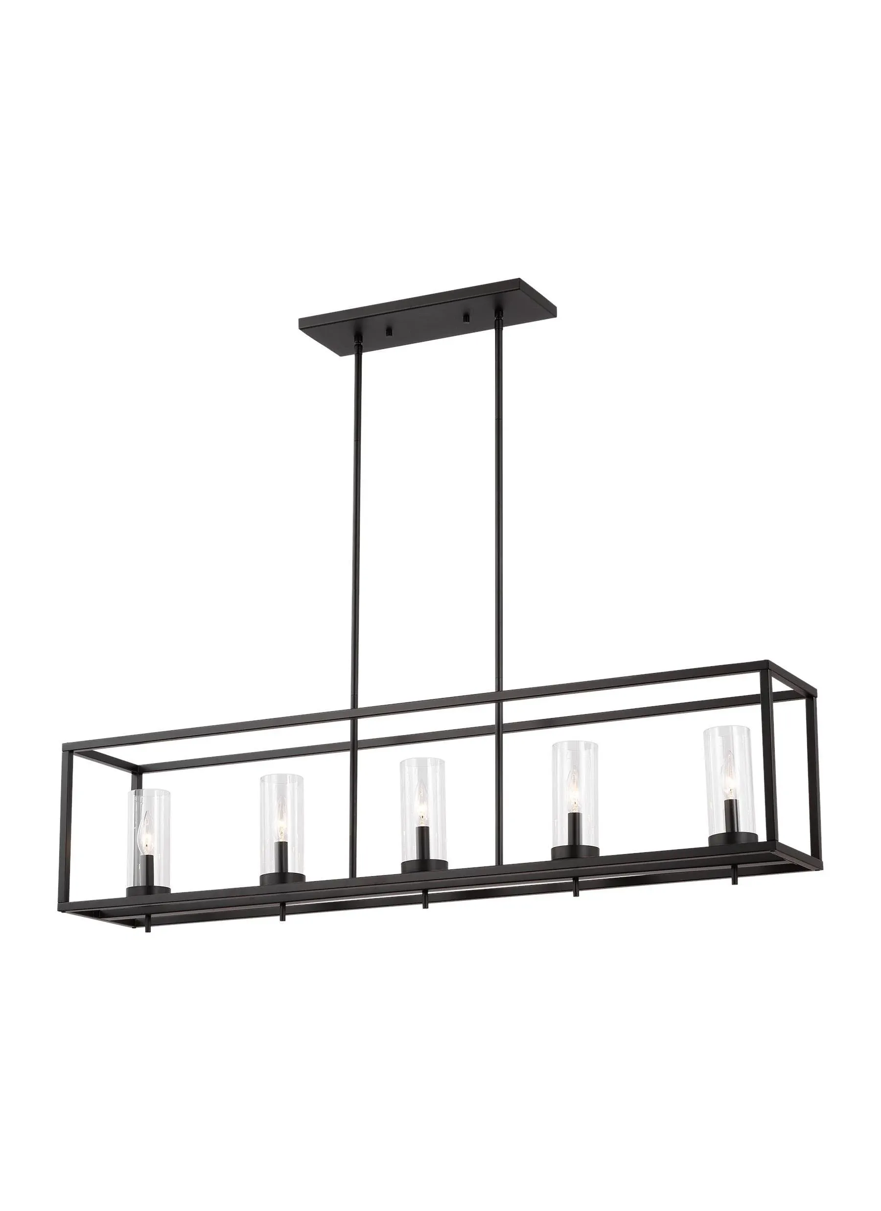 Kichler Crosby 5 Light Linear Chandelier Black 43995BK