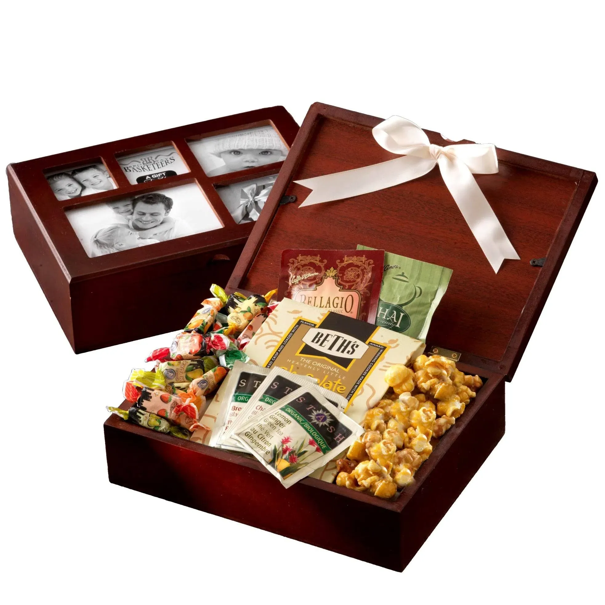 Photo Gift Box with Lid, Gourmet Food, Tea &amp; Cocoa - Cookies and Snacks Care ...