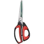 LIVINGO 10" Multipurpose Heavy Duty Scissors, Titanium Coating Ultra Sharp Forged Stainless Steel Tool Industrial Cutting Shears for Fabric, Dressmak