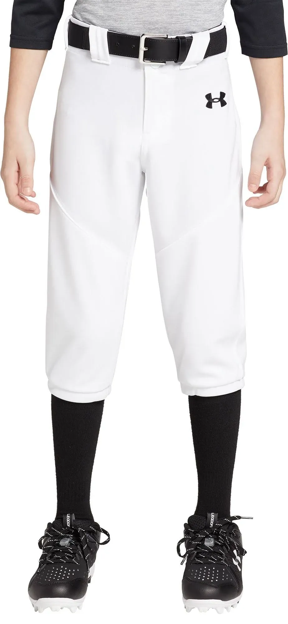 Under Armour Youth Boys Knicker Baseball Pants White, Medium