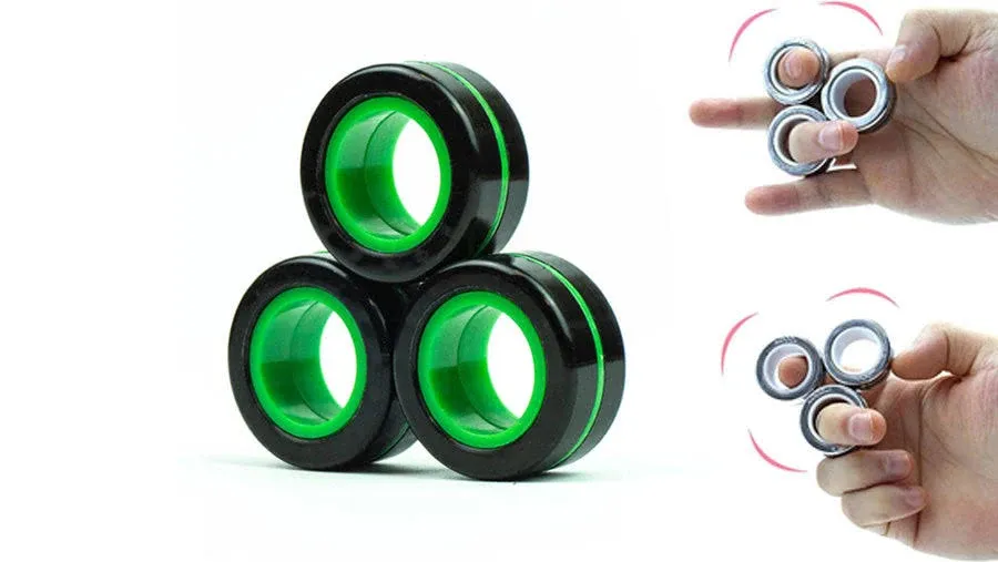 Fingears Magnetic Rings (Set of 3) - Fidget Toy, Great Gift for Teens, Adults ...