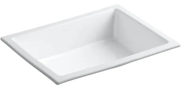 Kohler 2882-0 Verticyl Rectangle Undermount Bathroom Sink - White