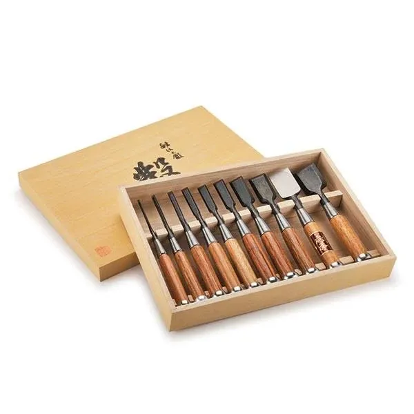 Okyo Japanese Chisel Set, 10-piece