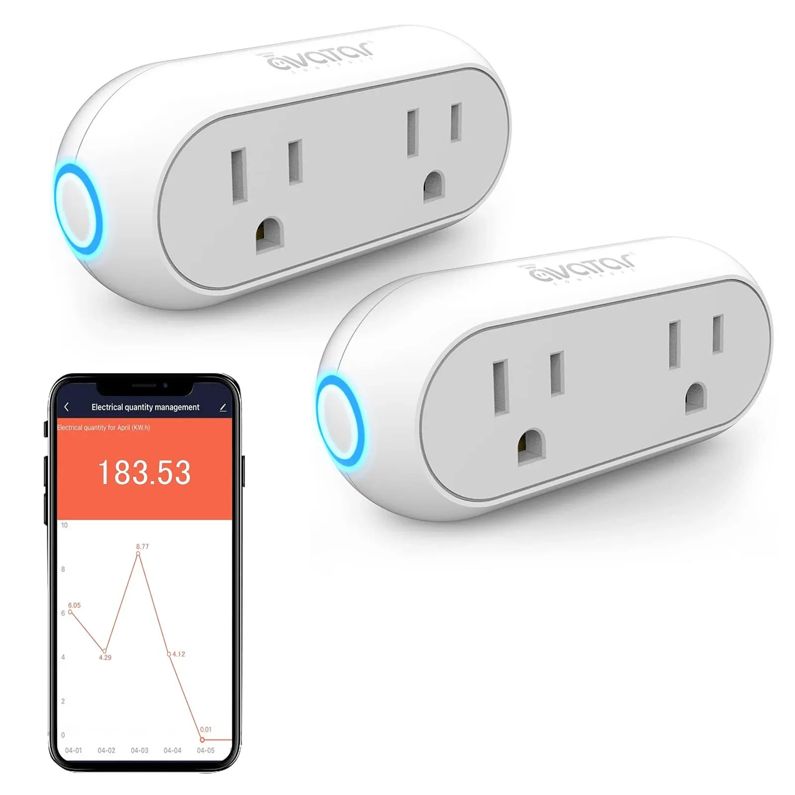 Smart Plugs That Work with Alexa Google Home Siri, Wireless 2.4g WiFi Outlet ...