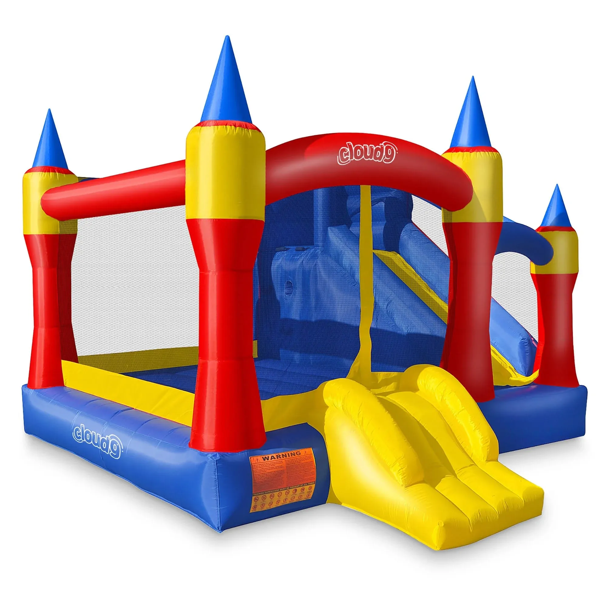 Cloud 9 Royal Slide Bounce House with Blower, Inflatable Bouncing Jumper for Kids