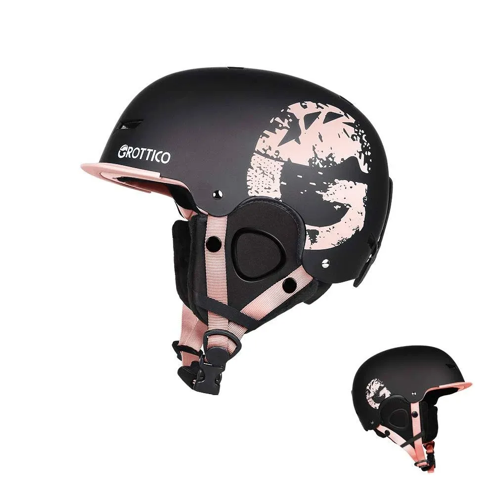 GROTTICO Ski Helmet for Men, Women, Youth & Kids, Snowboard Helmet with ASTM Certified Safety, 3 Sizes Options, Shell