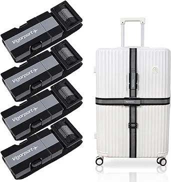 Luggage Straps Suitcase Belt TSA Approved with Adjustable Quick-Release Buckle