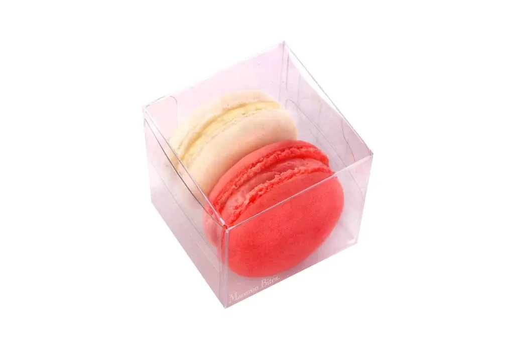 Macaron Bites French Macarons Party Favors - 10 Pack (Pink & White)