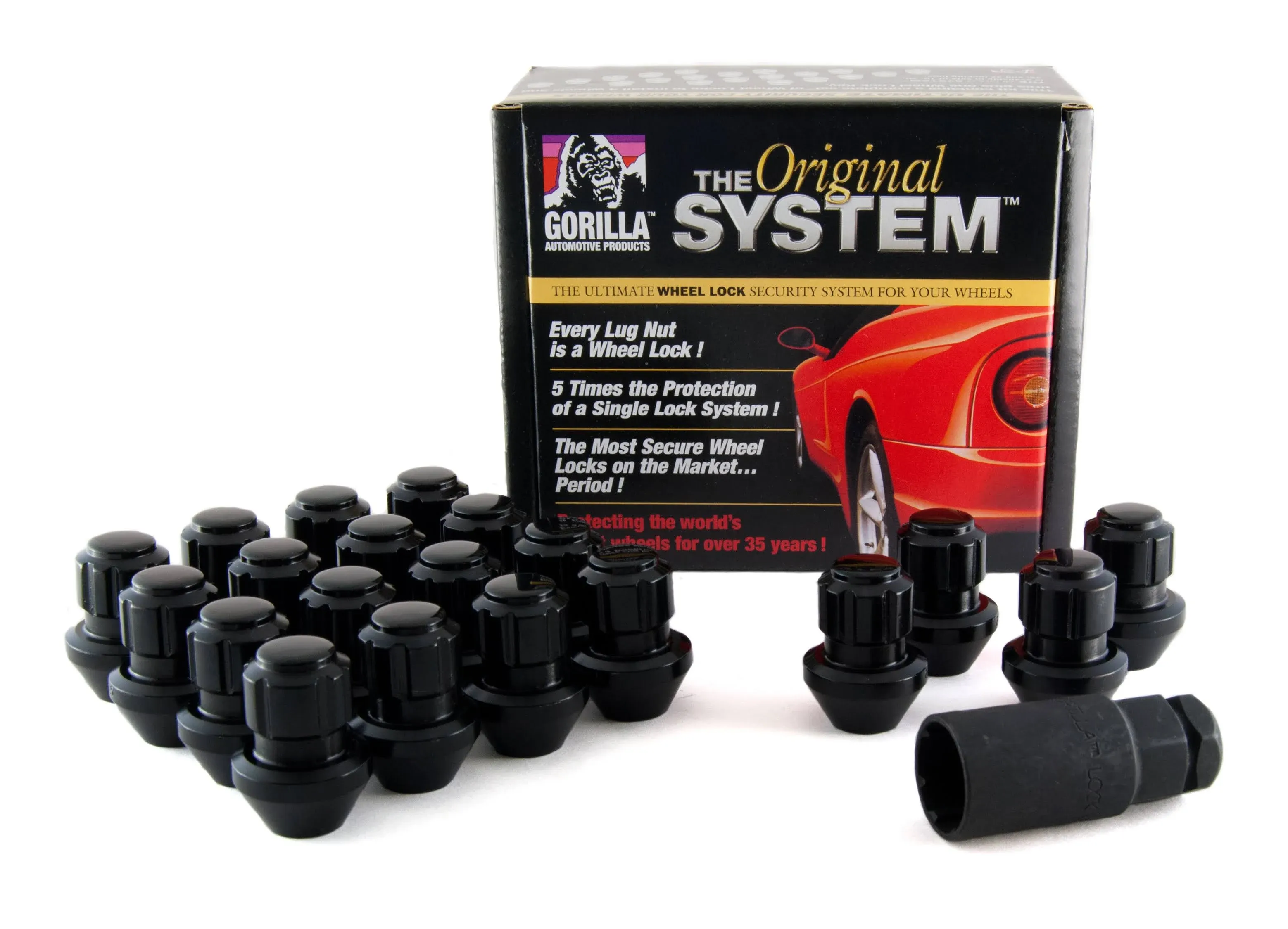 Gorilla 96643BDX Black Factory Style Wheel Lock System 14mm x 1.50 Thread  20pk