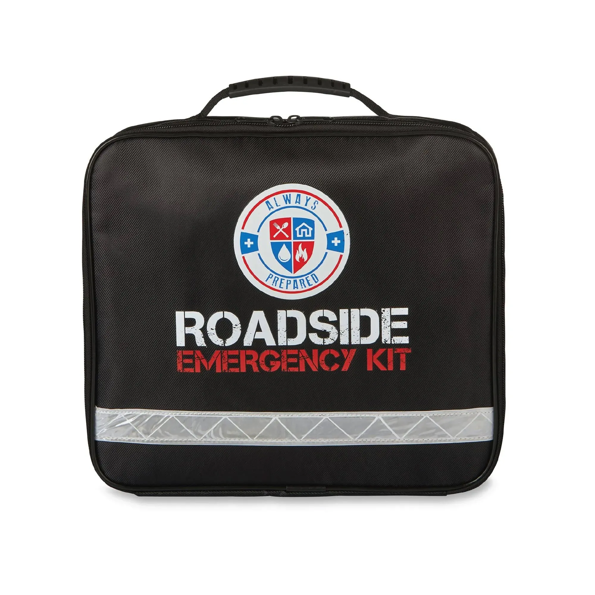 Always Prepared Standard (62 Piece) Roadside Emergency Car Kit – with Jumper Cables – All-in-One Auto Safety and First Aid Kit – Travel Safety for Women, Men, and College Kids – Roadtrip Essentials