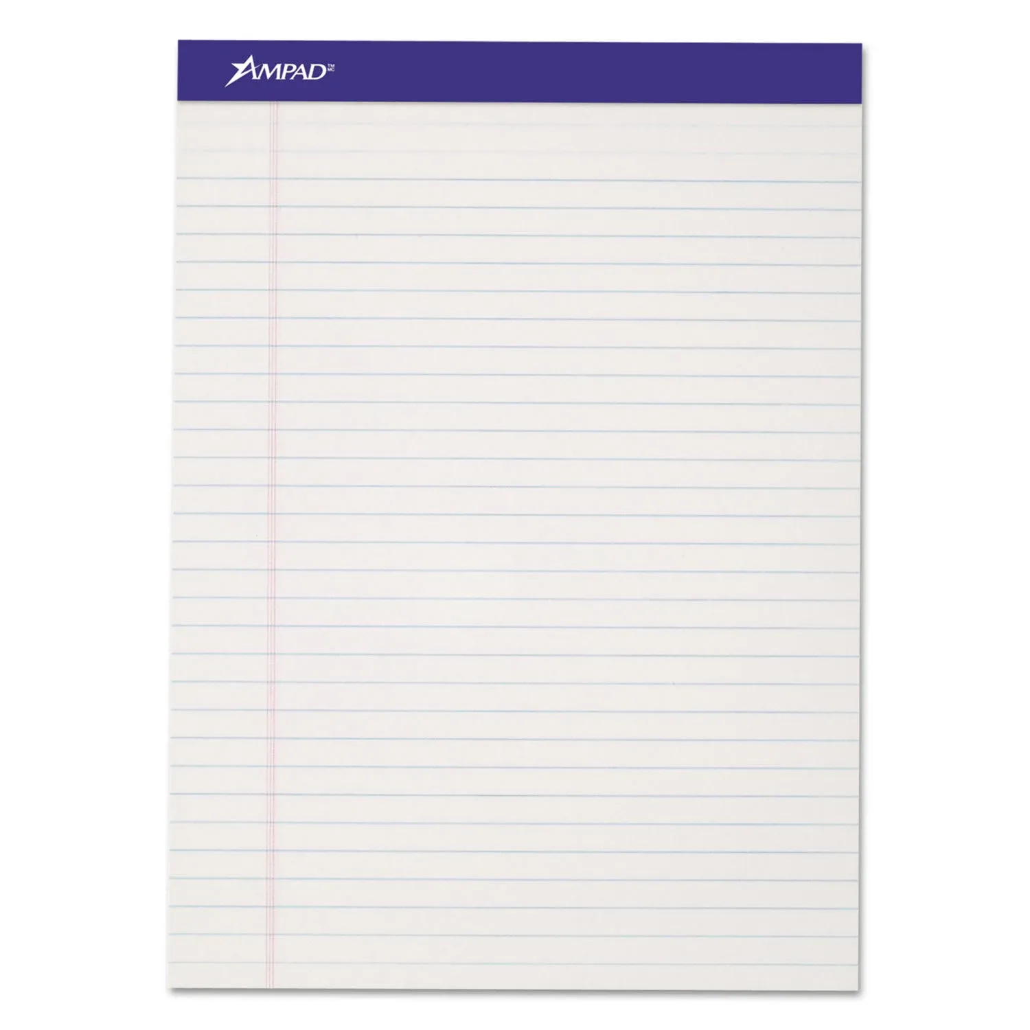 Tops Products 20320 Perforated Writing 8.5 x 11.75 Pad White - 50 Sheets