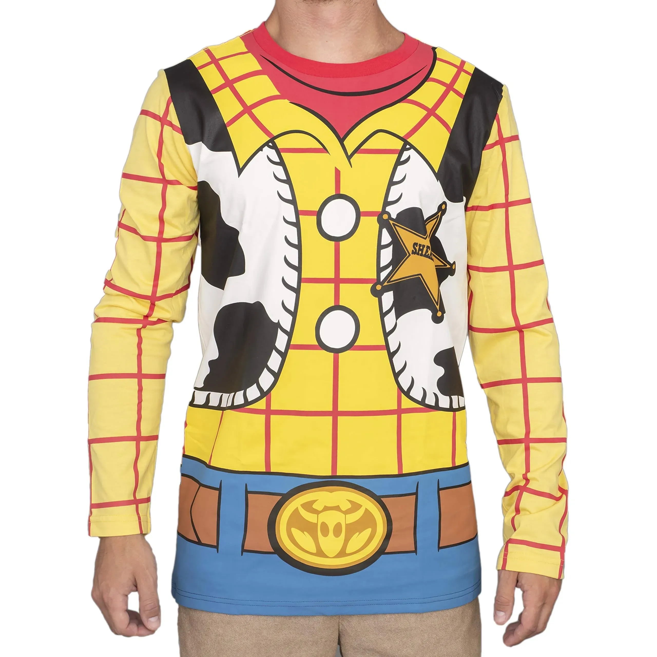 Adult Unisex Toy Story I am Woody Long Sleeve Costume T-shirt