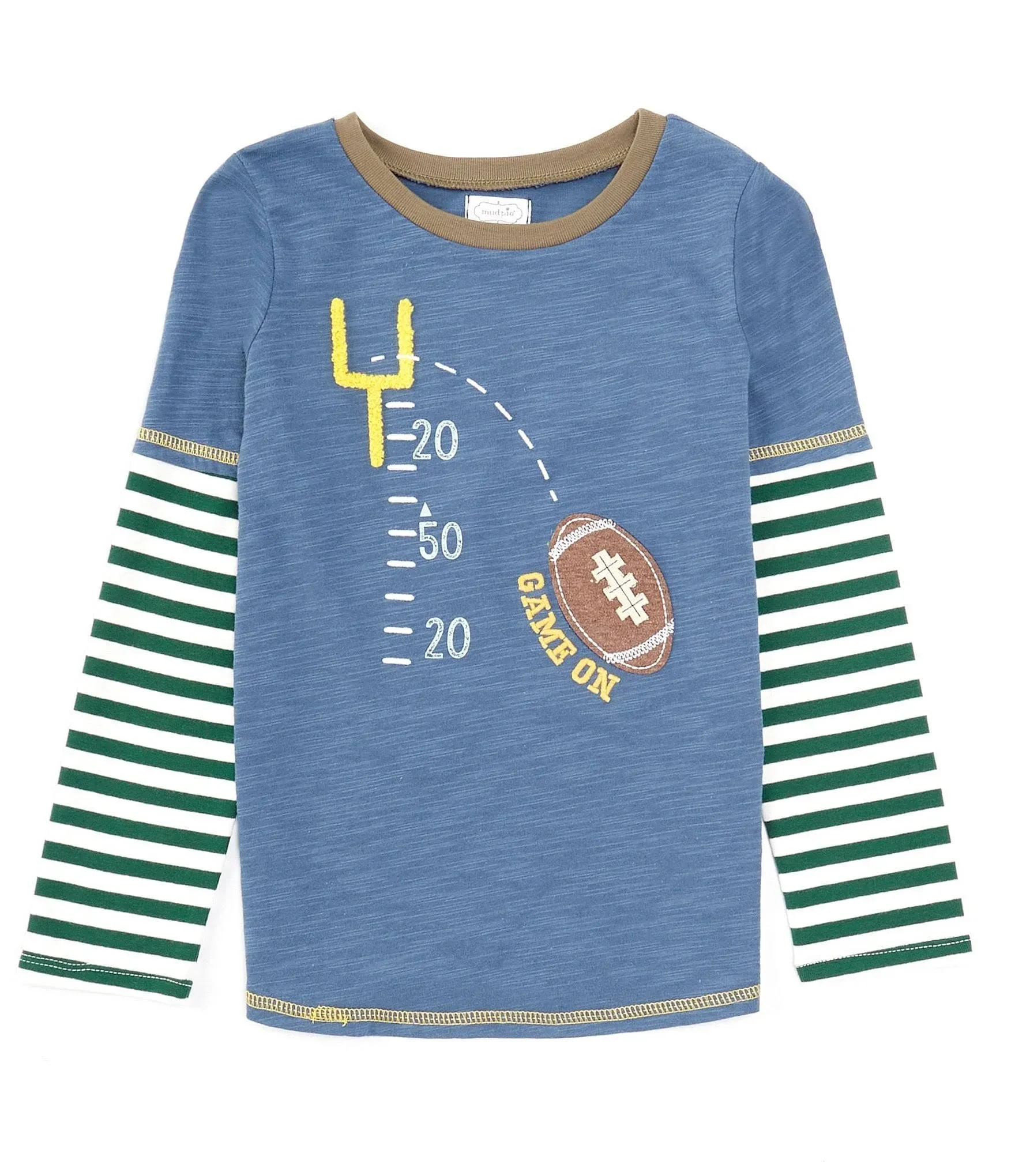 Mud Pie Baby Boys Football Tee, Game on