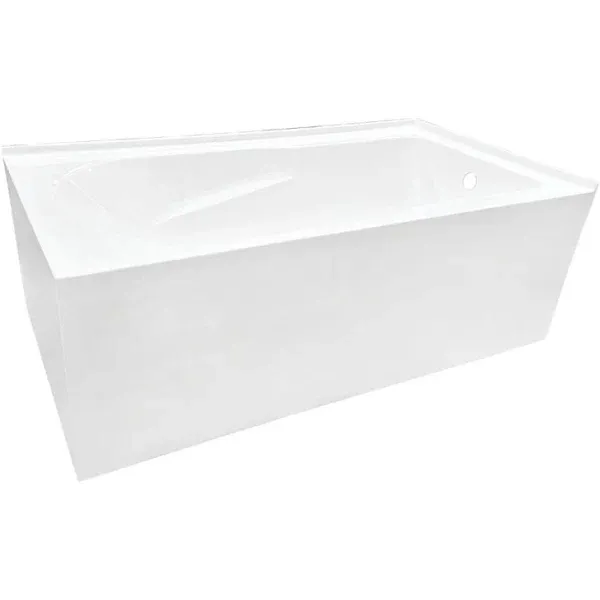 Aqua Eden Vtam6032r21ts 60-Inch Acrylic 2-Wall Corner Alcove Tub with Right Hand ...