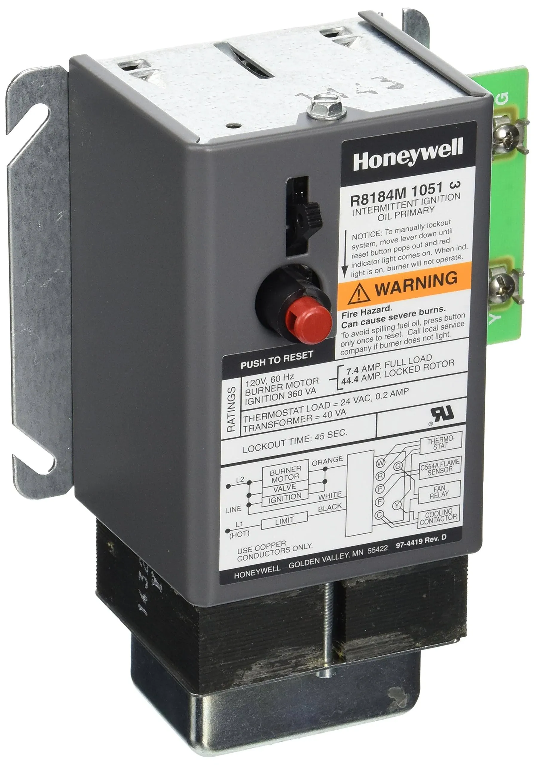 Honeywell R8184M1051 Protectorelay Oil Burner Control