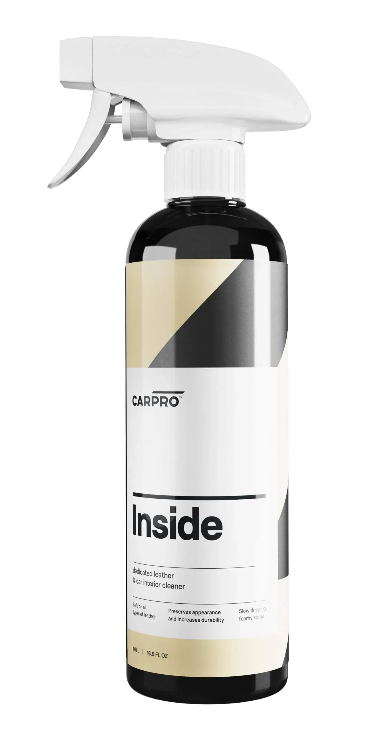 CARPRO Inside - Clean Car Vinyl, Plastic, Finished Leather and Remove Dirt, Sweat, Oils from Interior Surfaces - 500mL (17oz)