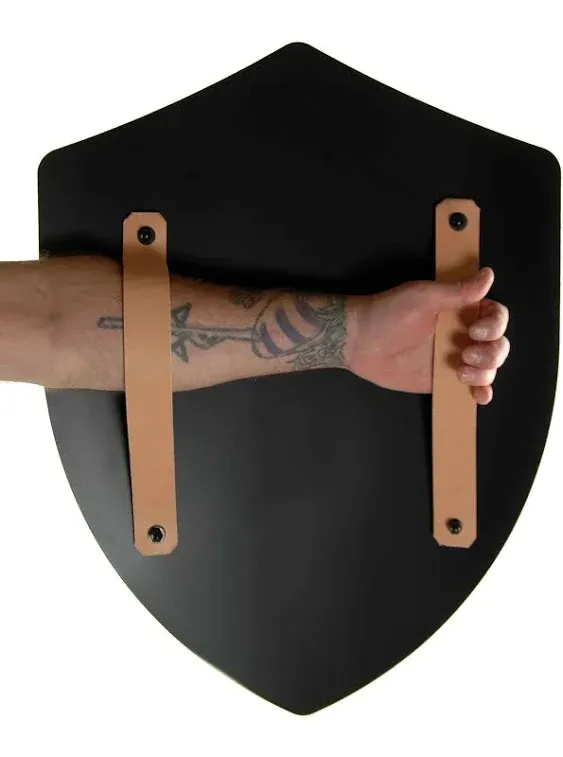 Four Point Medieval Shield Blank - 16 Gauge Steel Battle Ready - Natural