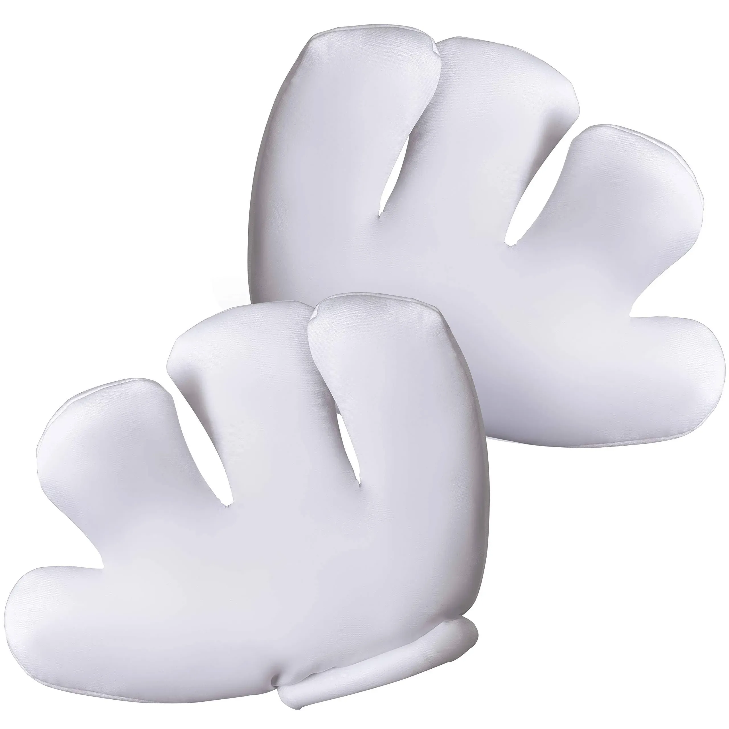 Skeleteen Cartoon Hand Gloves Costume - Giant White Puffy Hands Character Costumes Accessories for Adults and Kids