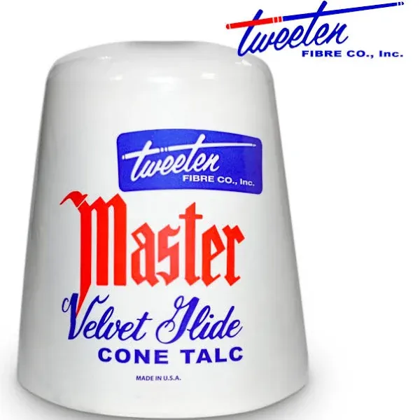 Master Velvet Glide Cone Talc by Tweeten Fibre Company Made in USA