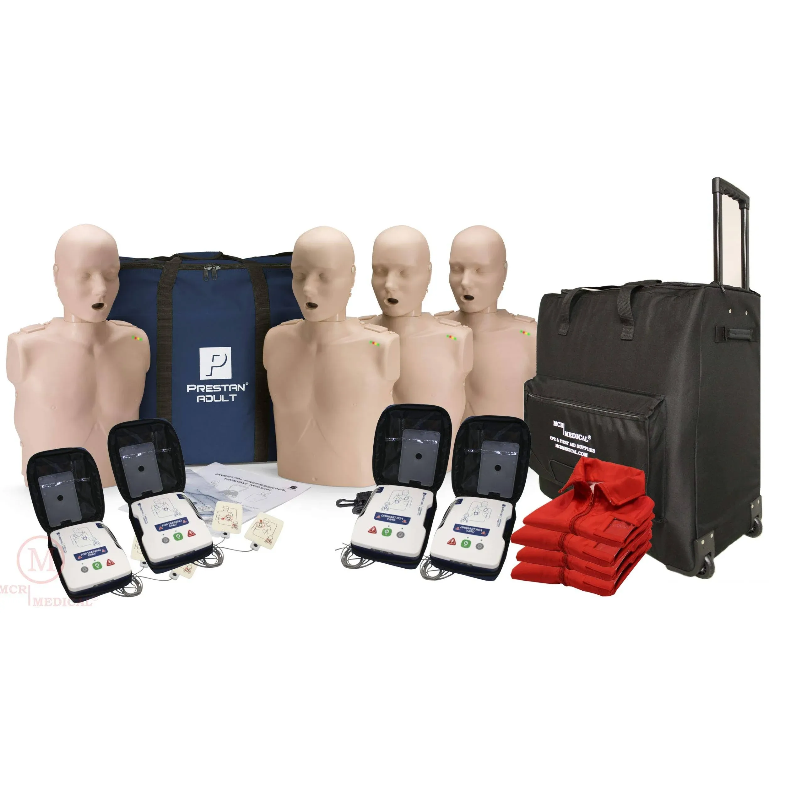 CPR Adult Manikin 4-Pack w. Feedback, AED UltraTrainers