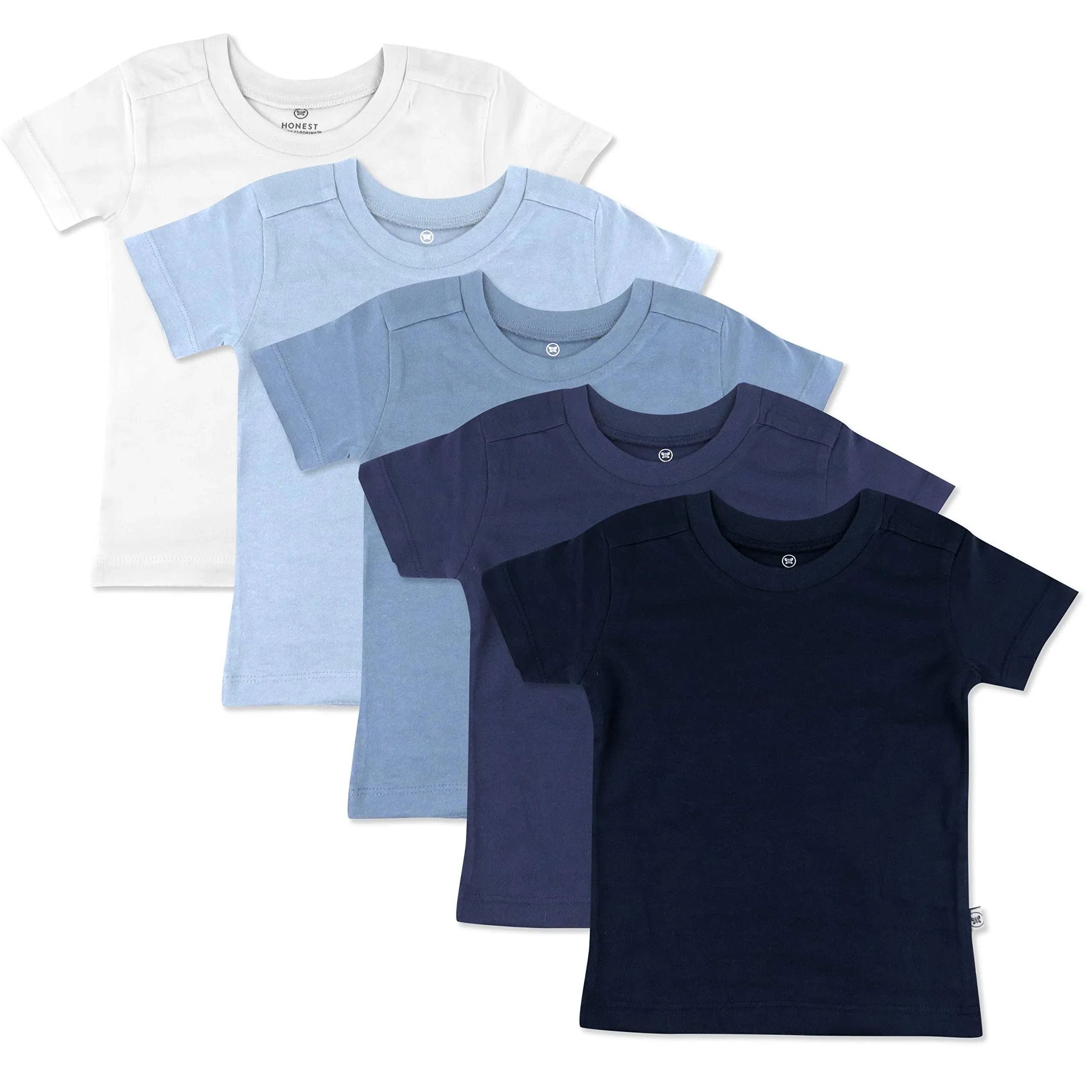 5-Pack Organic Cotton Short Sleeve T-shirts Ombre Blues / 12M