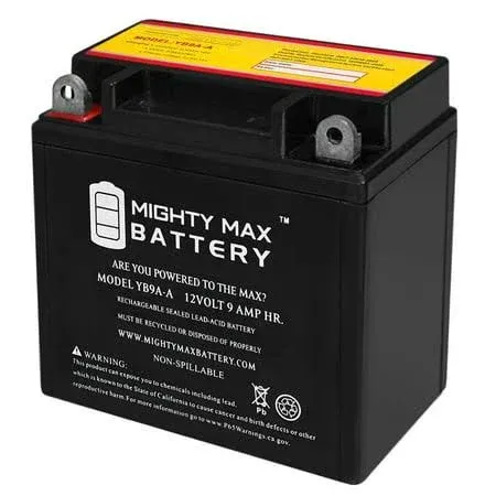 Mighty Max YB9A-A 12V 9AH 130 CCA Battery Replaces Suzuki/Honda QuadRunner 160  | eBay