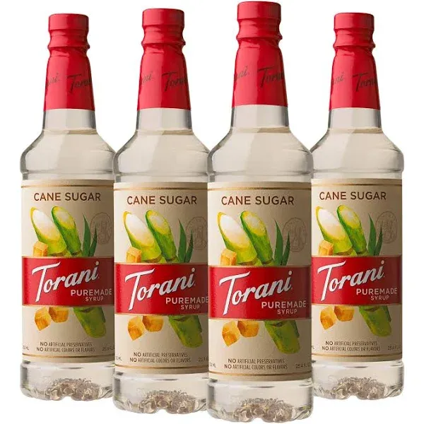 Torani Puremade Syrup, Cane Sugar, 25.4 Ounces (Pack of 4)