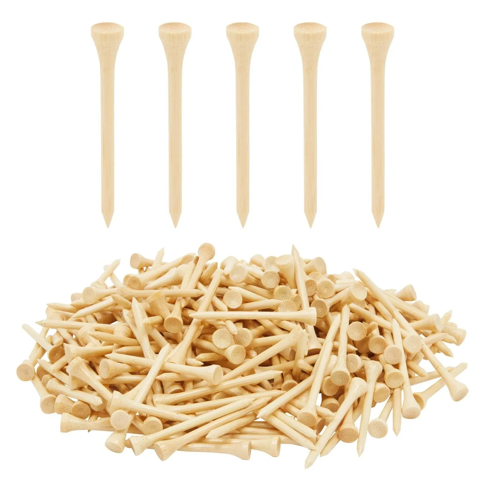 200/300 Pack 2 3/4 Inch Bamboo Wood Golf Tees Bulk for Golfing 70mm