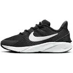 Nike Kids' Grade School Star Runner 4 Shoes, Size 6, Black/White