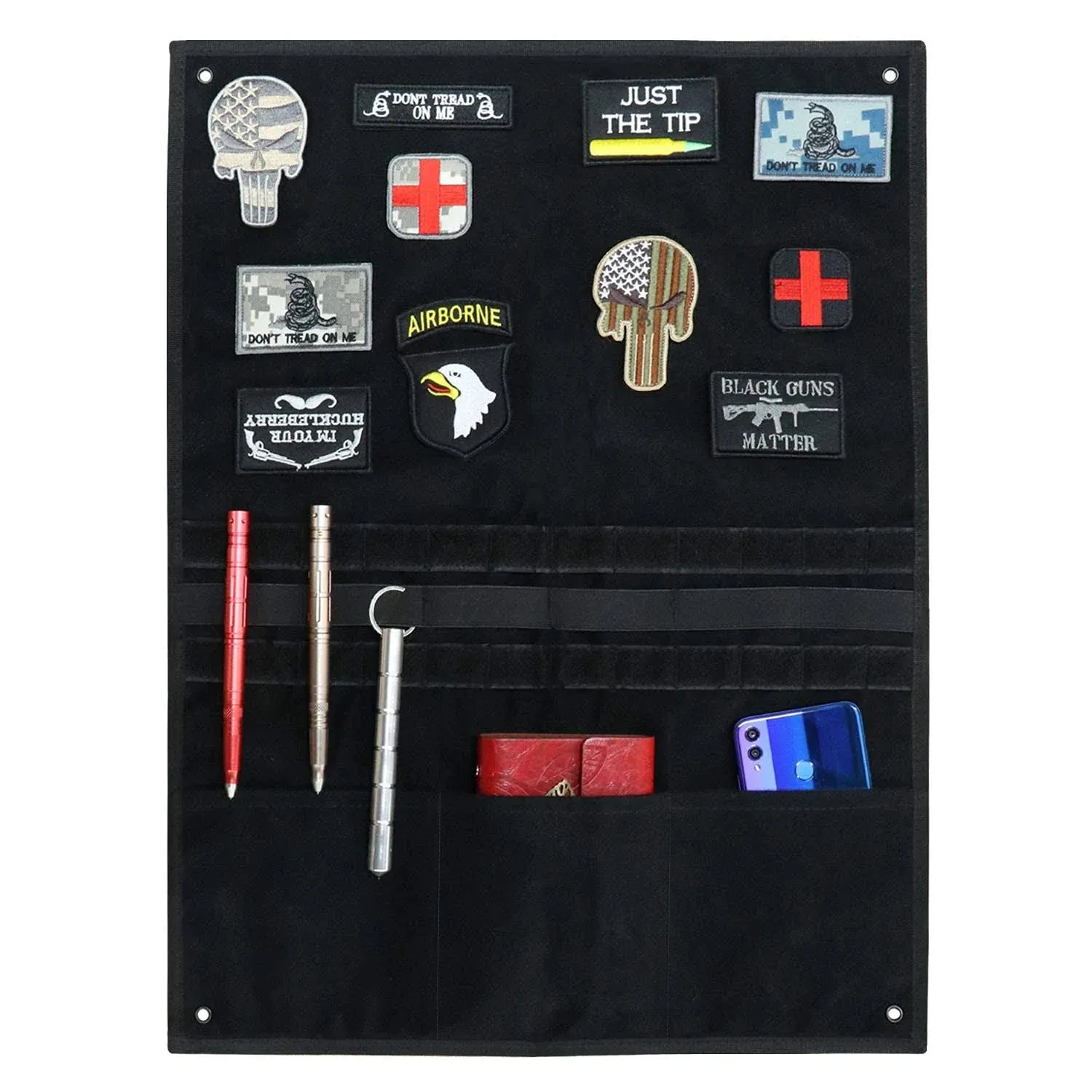 AOUTACC Tactical Military Patch Holder Board Hook & Loop Morale Patch Panel ...