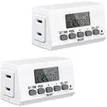 BN-LINK Digital Timer Outlet 24-Hour Programmable Digital Outlet Timer 2 Pack...